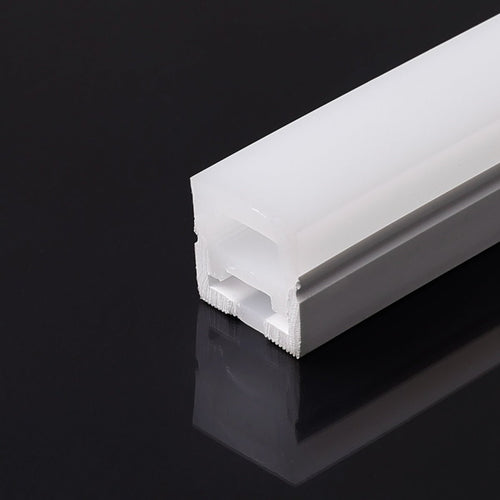 White flexible silicone sleeve - Neon LED strip - 16x16 mm - 3 sides - Surface