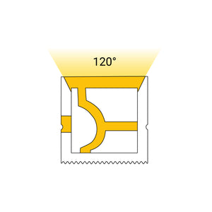Funda de silicona flexible blanca - Tira LED a neón - 16x16 mm - Curvatura horizontal - Superficie (7)