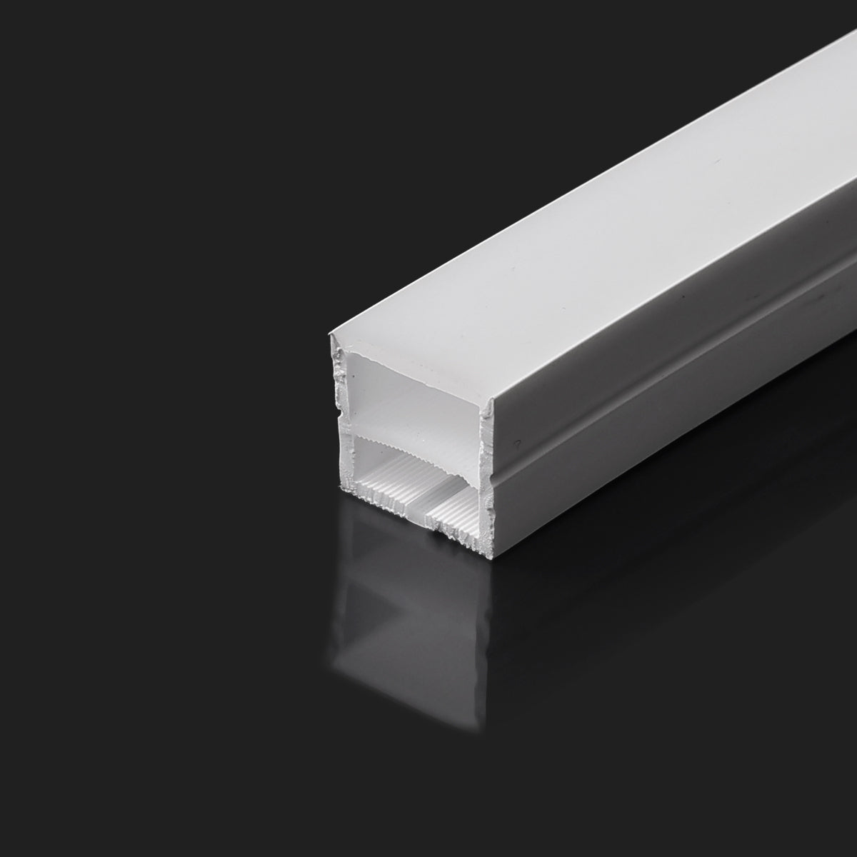 Funda de silicona flexible blanca - Tira LED a neón - 16x16 mm - Superficie