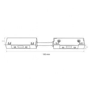 Conector recto con cable para carril magnético - 10mm | Accesorios | Barcelona Led