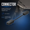 Straight connector with long cable for magnetic track - 26mm 5