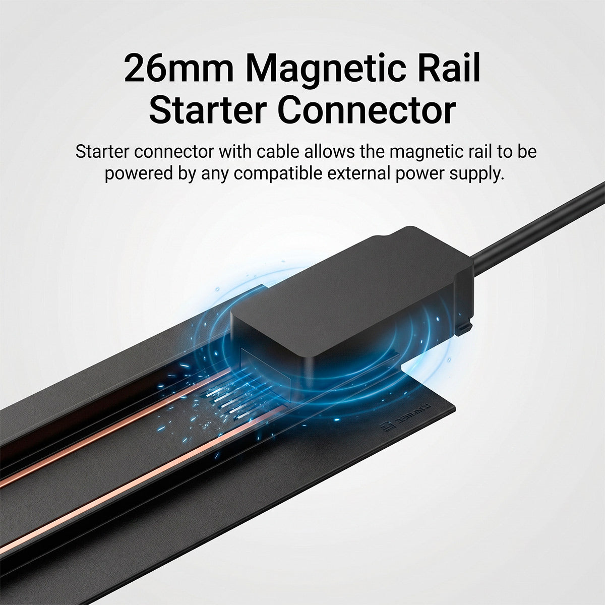 Conector de inicio para carril magnético - 26mm (2)