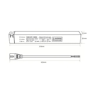 Fuente de alimentación para carril magnético - 10mm - 100W - 48V | Material eléctrico | Barcelona Led