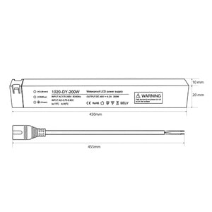 Fuente de alimentación para carril magnético - 10mm - 200W - 48V (6)