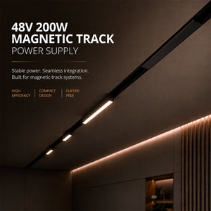 Fuente de alimentación para carril magnético - 26mm - 200W - 48V | Material eléctrico | Barcelona Led