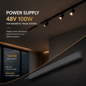 Fuente de alimentación "SMART TUYA" para carril magnético - 10mm/26mm - 100W - 48V | Material eléctrico | Barcelona Led
