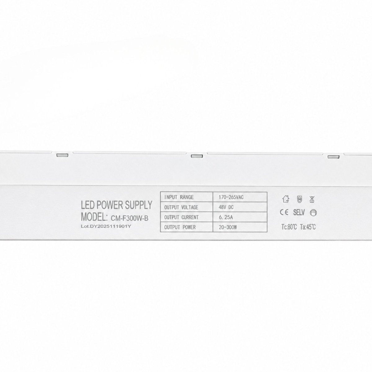 Fuente de alimentación para carril magnético 20mm 48V -300W | Material eléctrico | Barcelona Led