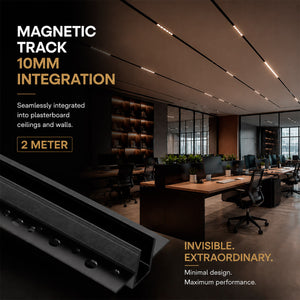 Carril magnético de integración/trimless - 10mm - 2 metros - 48V (2)