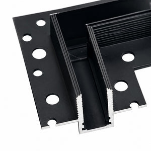 Unión 90 grados horizontal para carril magnético de integración/trimless - 10mm (2)