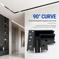 90 degree horizontal union for integrated/trimless magnetic track - 10mm 5