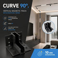 90 degree vertical union for integrated/trimless magnetic track - 10mm 4