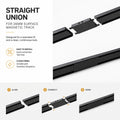 Unión recta para carril magnético de superficie - 26mm 5