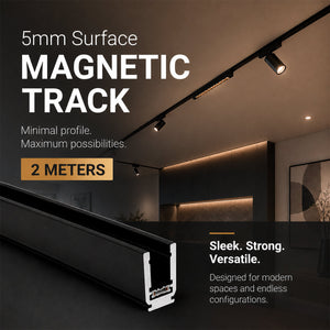 Carril magnético de superficie - 5mm - 2 metros - 24V (2)