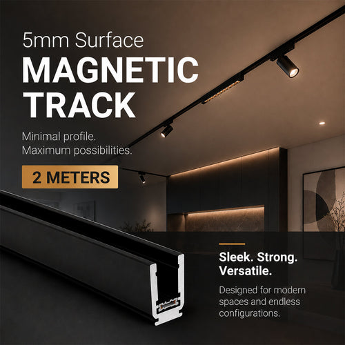 Magnetische Oberflächenschiene – 5 mm – 2 Meter - 24V