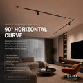 90 degree horizontal connector for surface magnetic track - 5mm - 24V 3