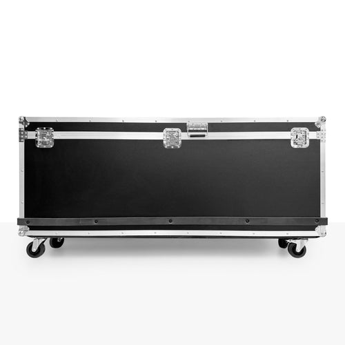 Flight-case pour totem LCD DLS43 - avec mousse, roulettes et poignées - Transport sécurisé lors de salons et événements