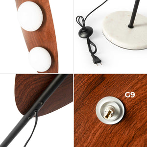 Lámpara de pie "Pacific" - Efecto madera - 3 x G9 (9)