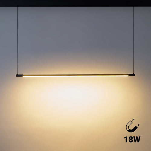 Horizontal LED pendant light for magnetic track - 48V - 18W - 2800K - 100cm