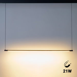 Lámpara colgante LED horizontal para carril magnético - 48V - 21W - 2800K - 120cm