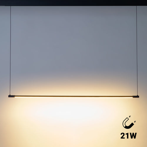 Horizontal LED pendant light for magnetic track - 48V - 21W - 2800K - 120cm