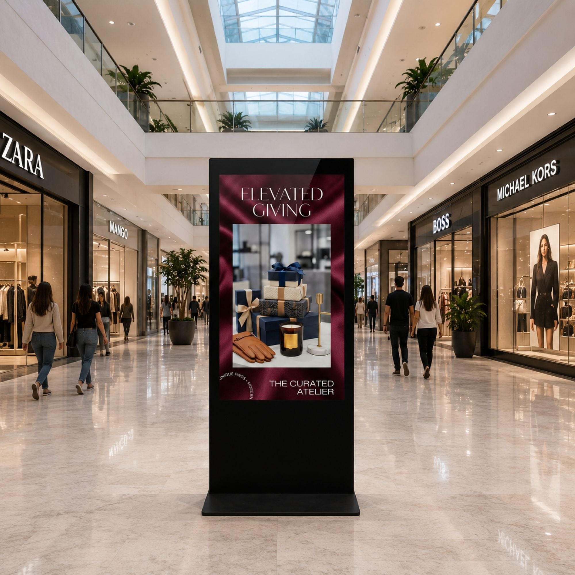 Tótem Publicitario Digital Táctil 55" Full HD - Android 9 - Cartelería Vertical para Interior (1)