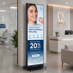 Pantalla LED tipo Póster Plegable P1.86 | 344x1032 px | Cartel Digital Interior - Barcelona Led-Signage
