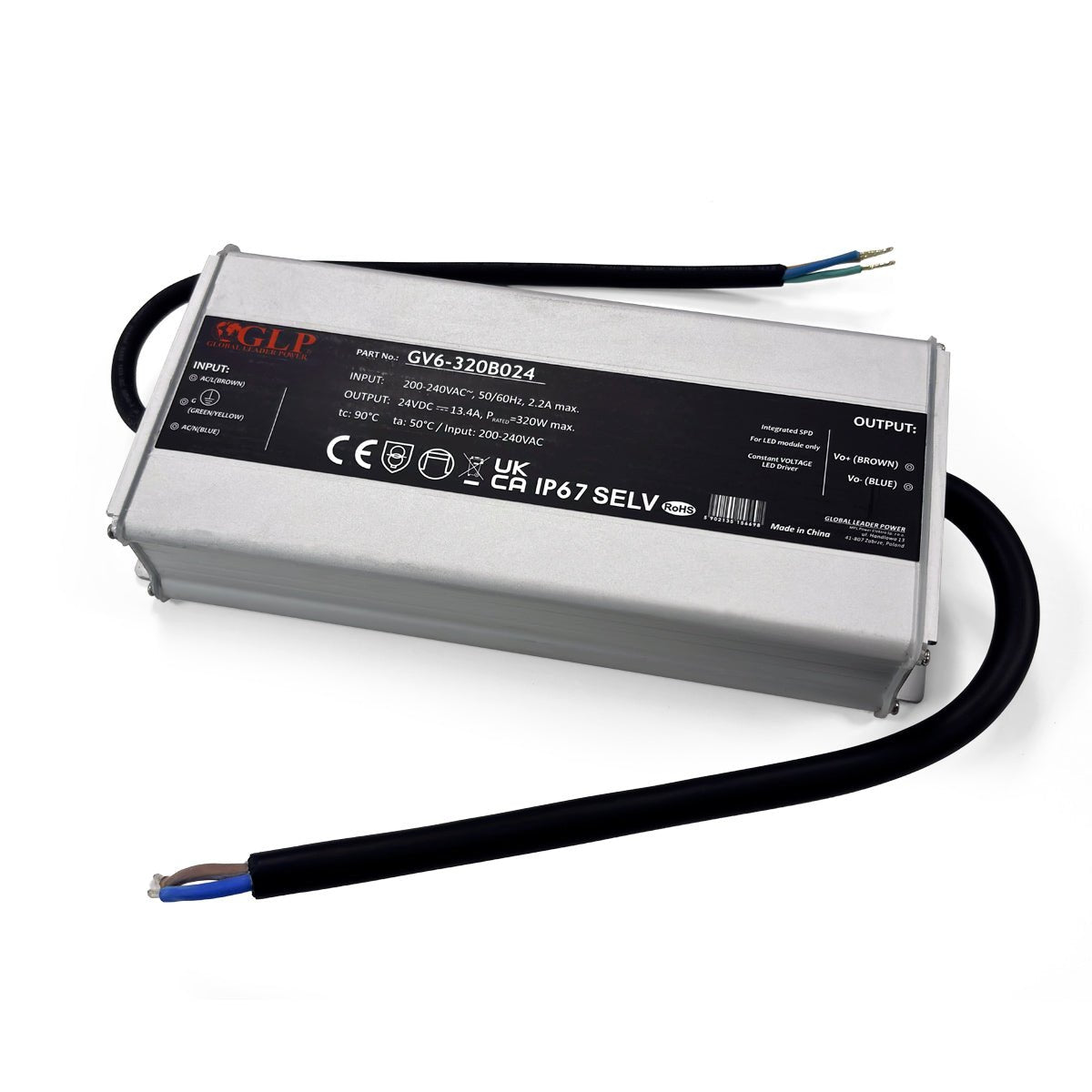 Fuente de alimentación estanca 24V DC - 320W - IP67 - GV6 - Barcelona Led-Material eléctrico