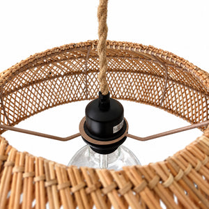 Lámpara colgante de ratán "TULIA" - E27 - Ø50 cm (23)