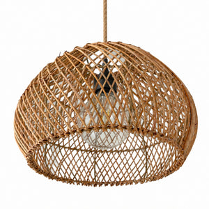 Lámpara colgante de ratán "SIENA" - E27 - Ø40 cm (21)