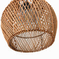 Suspension en rotin « PIRUM » avec interrupteur et douille - E27 - Ø25 cm 3