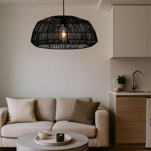 Lámpara colgante de mimbre "ASTRID" - E27 (12)