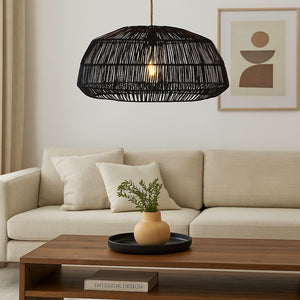 Lámpara colgante de mimbre "ASTRID" - E27 (13)