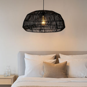 Lámpara colgante de mimbre "ASTRID" - E27 (4)