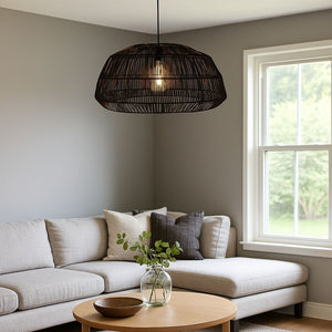 Lámpara colgante de mimbre "ASTRID" - E27 (7)