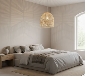 Lámpara colgante de mimbre "NORMA" - Ø35cm - E27 - Barcelona Led-Decoración