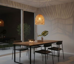 Lámpara colgante de mimbre "NORMA" - Ø35cm - E27 (10)