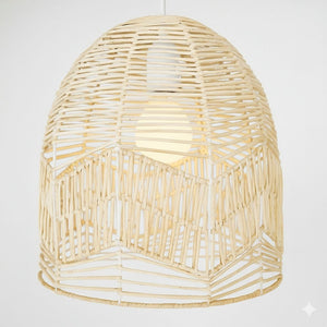 Lámpara colgante de mimbre "NORMA" - Ø35cm - E27 - Barcelona Led-Decoración