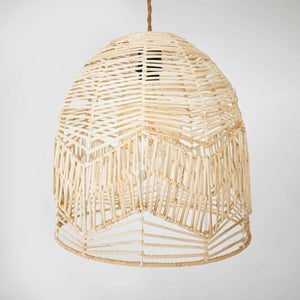 Lámpara colgante de mimbre "NORMA" - Ø35cm - Con interruptor y enchufe - E27 (22)