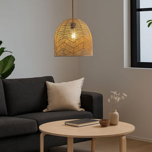 Lámpara colgante de mimbre "NORMA" - Ø35cm - E27 (5)