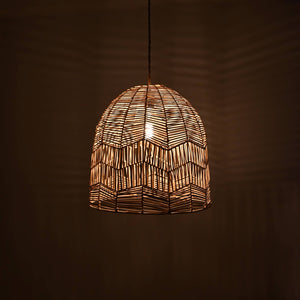 Lámpara colgante de mimbre "NORMA" - Ø45cm - E27 (11)