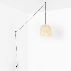 Lámpara colgante de mimbre "NORMA" - Ø35cm - Con interruptor y enchufe - E27 - Barcelona Led-Decoración