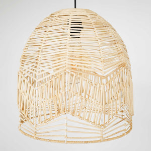 Lámpara colgante de mimbre "NORMA" - Ø35cm - Con interruptor y enchufe - E27 (16)