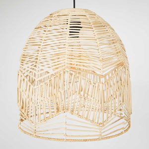 Lámpara colgante de mimbre "NORMA" - Ø35cm - Con interruptor y enchufe - E27 - Barcelona Led-Decoración