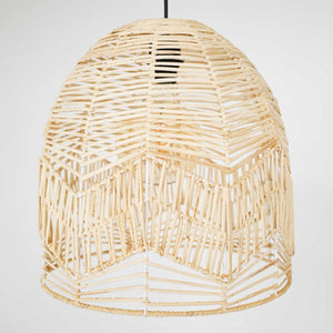 Lámpara colgante de mimbre "NORMA" - Ø35cm - Con interruptor y enchufe - E27 (16)