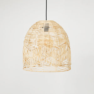 Lámpara colgante de mimbre "NORMA" - Ø35cm - Con interruptor y enchufe - E27 (15)