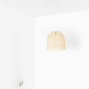 Lámpara colgante de mimbre "NORMA" - Ø45cm - Con interruptor y enchufe - E27