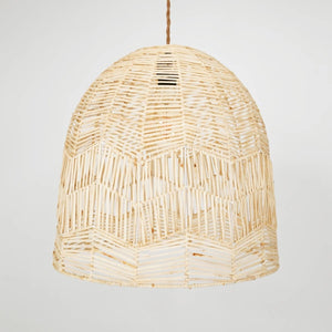 Lámpara colgante de mimbre "NORMA" - Ø45cm - Con interruptor y enchufe - E27 - Barcelona Led-Decoración