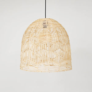 Lámpara colgante de mimbre "NORMA" - Ø45cm - Con interruptor y enchufe - E27 - Barcelona Led-Decoración
