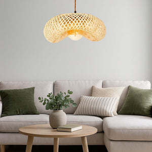 Lámpara colgante de mimbre "FREY" - E27 - Barcelona Led-Decoración