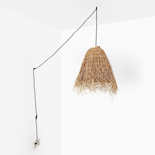 Luminária pendente de vime